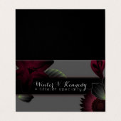  bloemen elegant gevouwen verwijzing visitekaartje (Buitenkant ongevouwen)