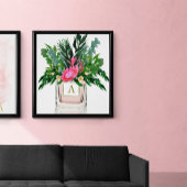 Bloemen Elegant Protea Perfume Fles Monogram Poster
