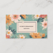 Bloemen Elegant Waterverf Visitekaartje (Voorkant)