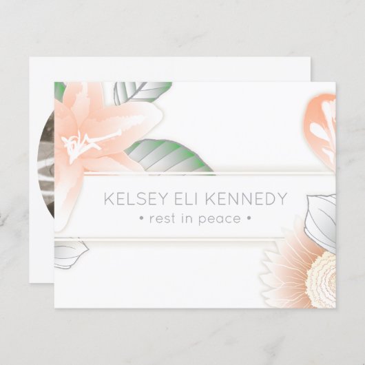  bloemen elegante begrafenis (Voorkant / Achterkant)