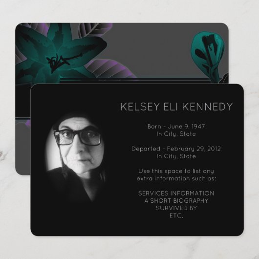  bloemen elegante begrafenis (Voorkant / Achterkant)