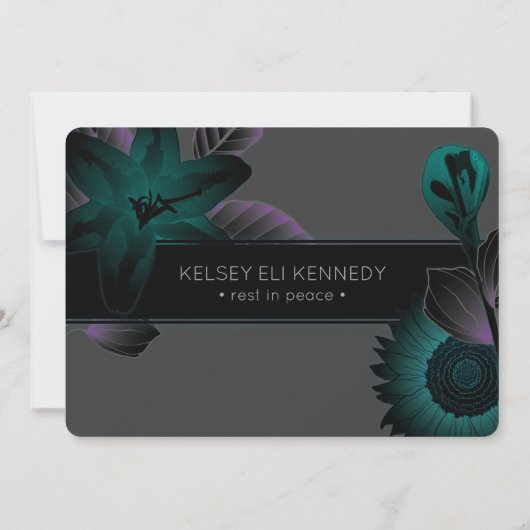  bloemen elegante begrafenis (Achterkant)