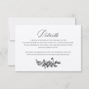 Bloemen Elegante Franse Rozen Kraft bruiloft Detai Kaart