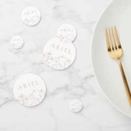 Bloemen elegante meisjesverjaardagsfeestje confett confetti