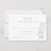 Bloemen Elegante Vintage bruiloft RSVP Kaart (Voorkant)