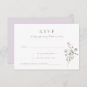 Bloemen Elegante Wildbloemen Blush Roze Bruiloft R Kaart (Voorkant / Achterkant)