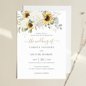 Bloemen Elegante Witte Hydrangea Zonnebloemen Brui Kaart