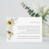 Bloemen Elegante Witte Hydrangea Zonnebloemen Deta Kaart (Staand voorkant)