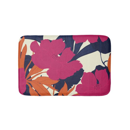 Bloemen elegantie: abstract patroon badmat (Voorkant)
