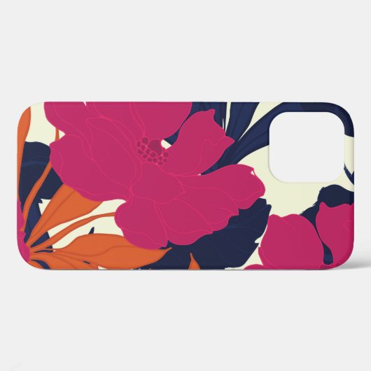 Bloemen elegantie: abstract patroon Case-Mate iPhone case (Achterkant (horizontaal))