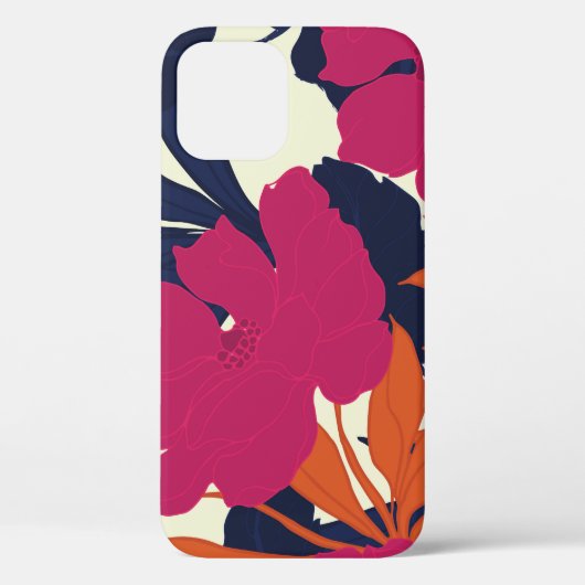 Bloemen elegantie: abstract patroon Case-Mate iPhone case (Achterkant)