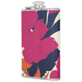 Bloemen elegantie: abstract patroon heupfles (Links)