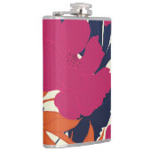 Bloemen elegantie: abstract patroon heupfles (Rechts)