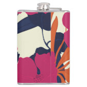 Bloemen elegantie: abstract patroon heupfles (Achterkant)