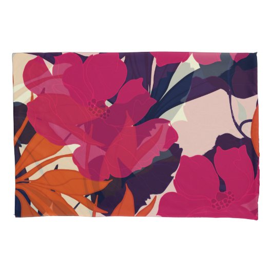 Bloemen elegantie: abstract patroon kussensloop (Voorkant)