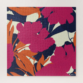 Bloemen elegantie: abstract patroon legpuzzel