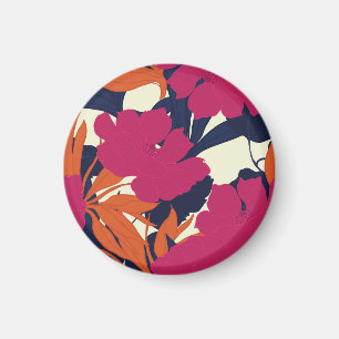 Bloemen elegantie: abstract patroon magneet