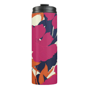 Bloemen elegantie: abstract patroon thermosbeker