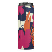 Bloemen elegantie: abstract patroon thermosbeker (Achterkant)