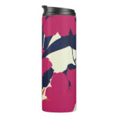 Bloemen elegantie: abstract patroon thermosbeker (Geroteerd rechts)