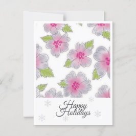 Bloemen Elegantie Gelukkige Feestdagen Verjaardags Briefkaart