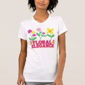 Bloemen Elegantie Gelukkige Moeders Dag Witte Vrou T-shirt (Voorkant)
