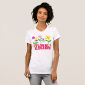 Bloemen Elegantie Gelukkige Moeders Dag Witte Vrou T-shirt (Voorkant volledig)
