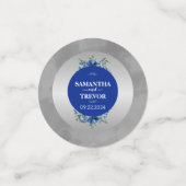 Bloemen Elegantie & Metallic Zilveren Bloesems Confetti (Kleine voorkant)