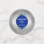 Bloemen Elegantie & Metallic Zilveren Bloesems Confetti (Kleine voorkant)