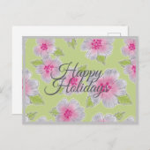 Bloemen Elegantie Prettige Feestdagen Verjaardagsk (Voorkant / Achterkant)