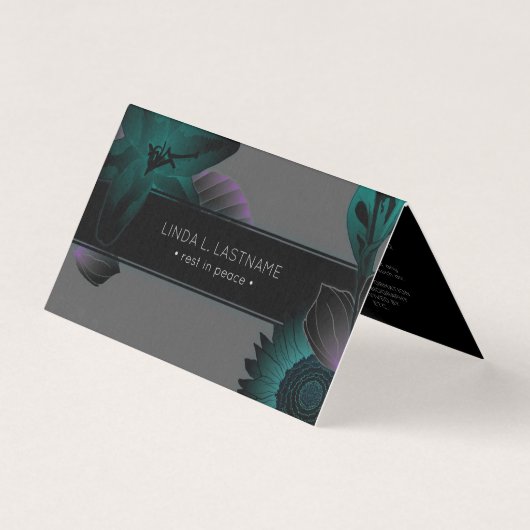 bloemen elegantie rust in rust gevouwen kaart (Voorkant)