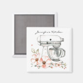 Bloemen  Elektrische Mixer Keukenmagneet Magneet (Voorkant / Achterkant)