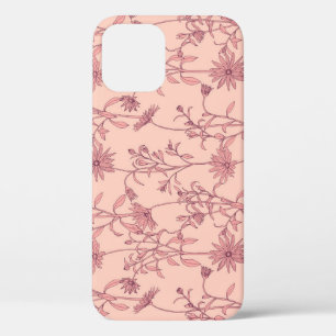 Bloemen  elementen, naadloze achtergrond. Case-Mate iPhone case