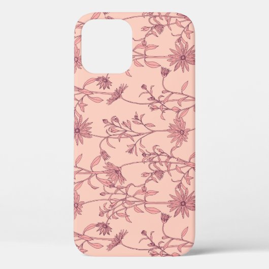 Bloemen  elementen, naadloze achtergrond. Case-Mate iPhone case (Achterkant)