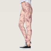 Bloemen elementen, naadloze achtergrond. leggings (Links)