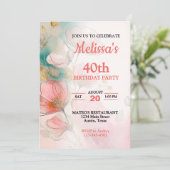 Bloemen Elke Leeftijd Verjaardagsfeest Kaart (Staand voorkant)