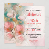 Bloemen Elke Leeftijd Verjaardagsfeest Kaart (Voorkant / Achterkant)