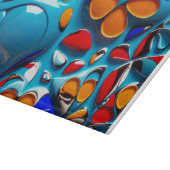 Bloemen emaille snijplank (Hoek)