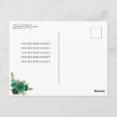 Bloemen Emerald Green Sparkle Verjaardag Quinceane Briefkaart (Achterkant)