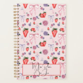 Bloemen en Aardbei Coquette Planner (Voorkant)