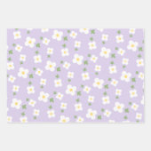 Bloemen en Aardbei Girly en Schattige Patroon Inpakpapier Vel (Voorkant)
