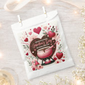 Bloemen en aardbeien Galentine's Fondue Party Bedankzakje (Geknipt)