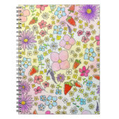 Bloemen en aardbeien notitieboek (Voorkant)