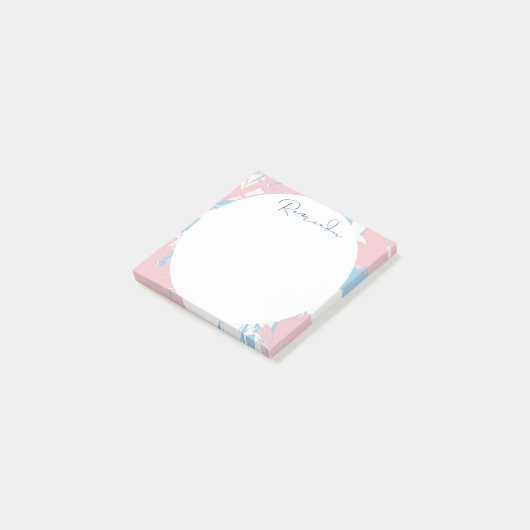 Bloemen en Abstracte cirkel Post-it® Notes (Schuin)