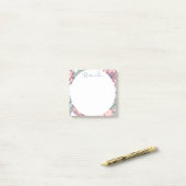 Bloemen en Abstracte cirkel Post-it® Notes (Op bureau)