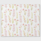  bloemen en Baby shower van leder Cadeaupapier (Vlak)