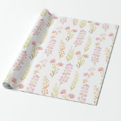 bloemen en Baby shower van leder Cadeaupapier (Uitgerold)
