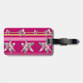 Bloemen en Bagagelabel met strips (Achterkant horizontaal)