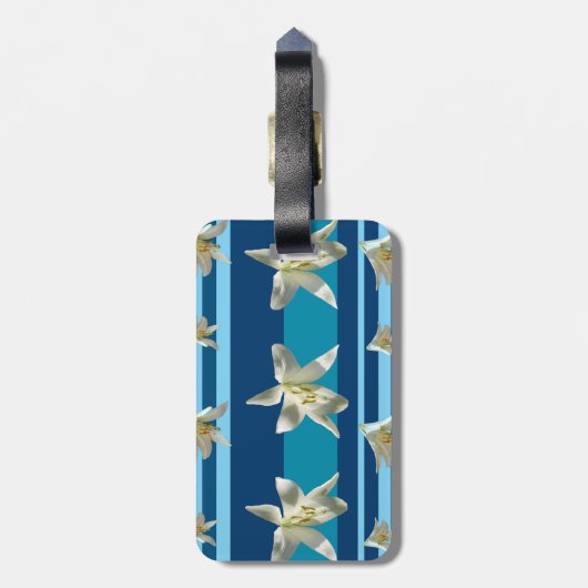 Bloemen en Bagagelabel met strips (Achterkant verticaal)