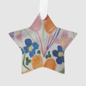 Bloemen en ballonnen Acryl Ornament (achterkant)